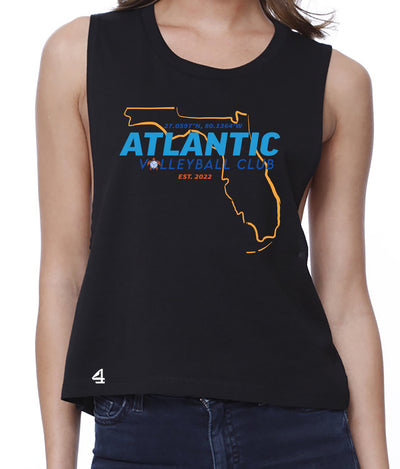 Atlantic Volleyball Club Ladies' Muscle Crop T-Shirt