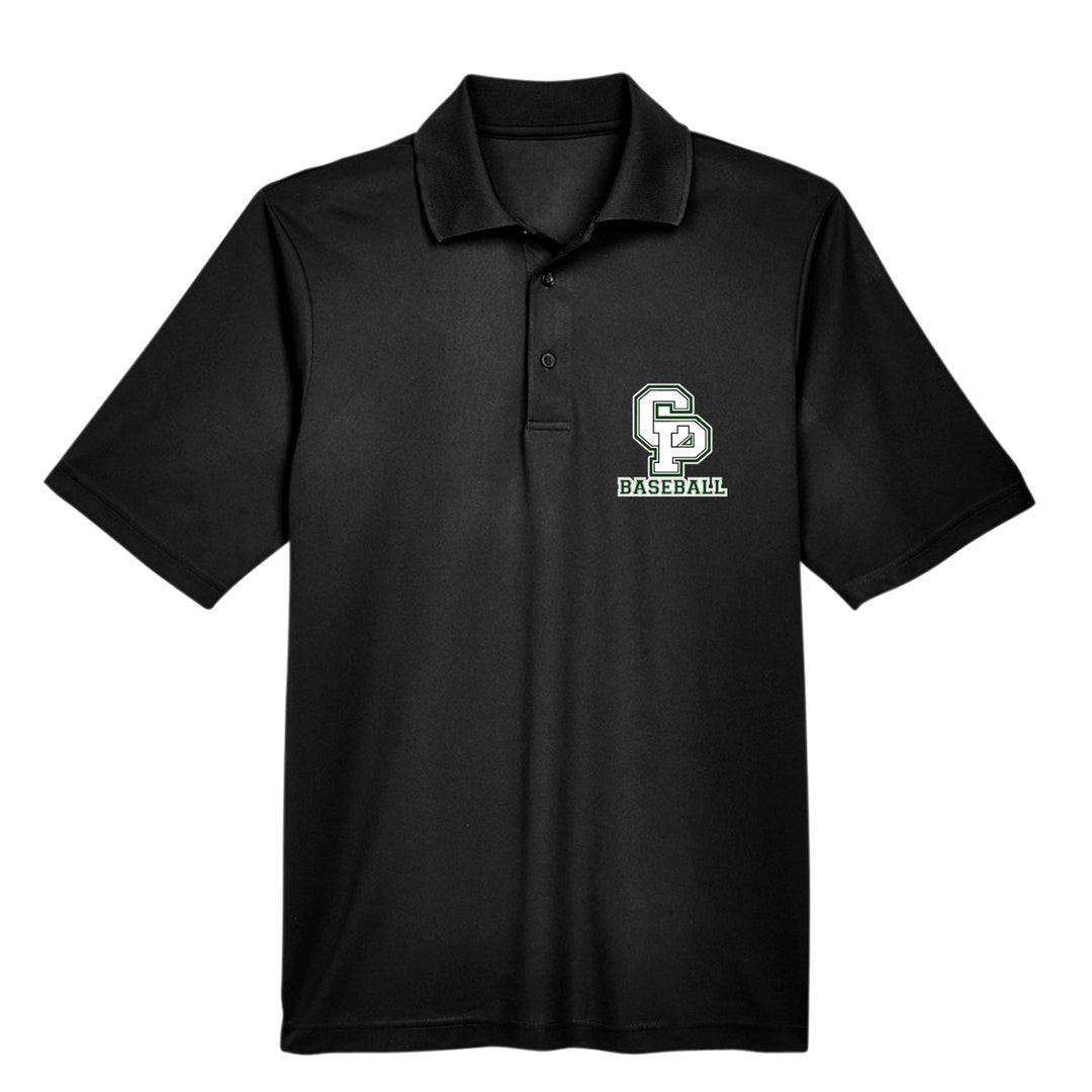 CARLE PLACE BASEBALL Embroidered Mens Performance Piqué Polo