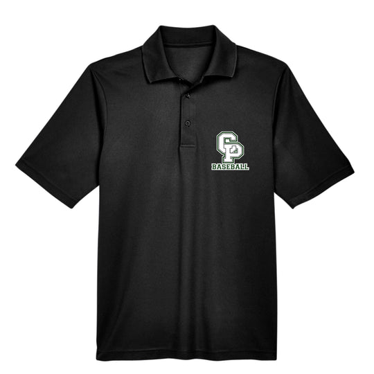 CARLE PLACE BASEBALL Embroidered Mens Performance Piqué Polo