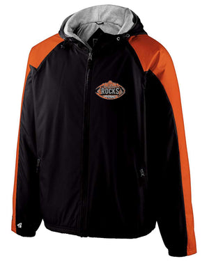 East Rockaway Football Embroidered fleece lined Hooded Jacket