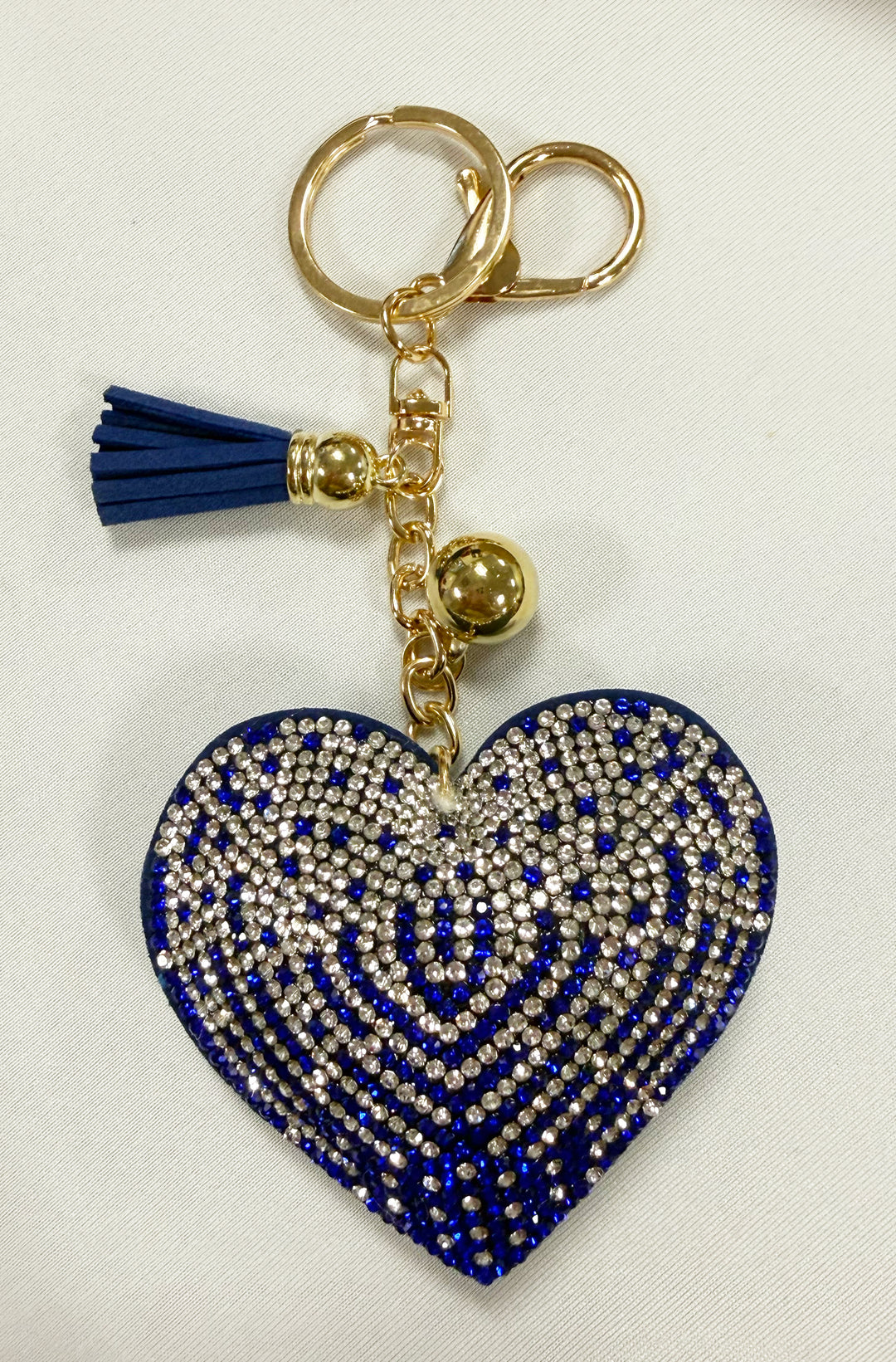SSHS Red and Blue Team HEART AND DIAMONDS keychain