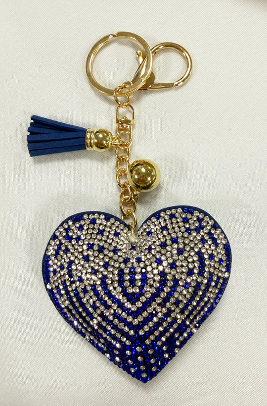 SSHS Red and Blue Team HEART AND DIAMONDS keychain