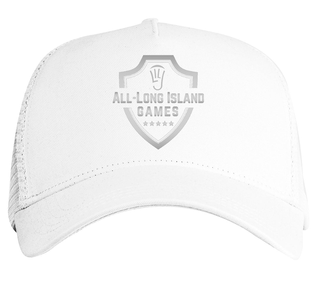 All Long Island Games Embroidered Trucker Hat with Rope