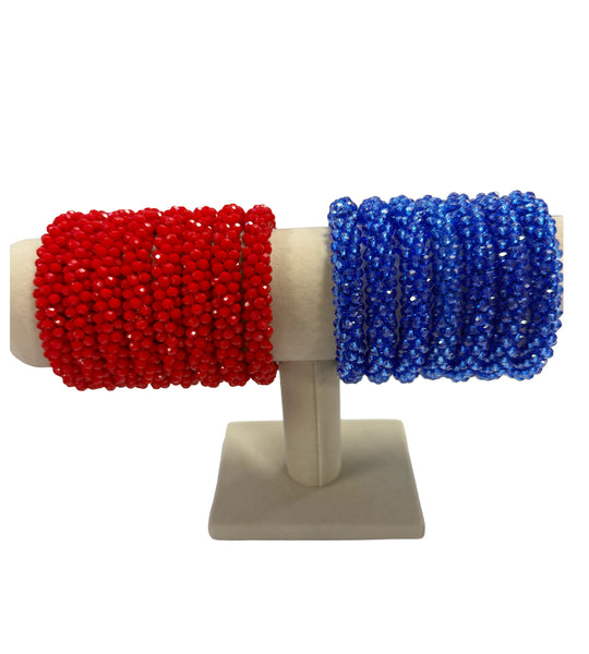 SSHS Red and Blue BRACELET / HAIR TIE
