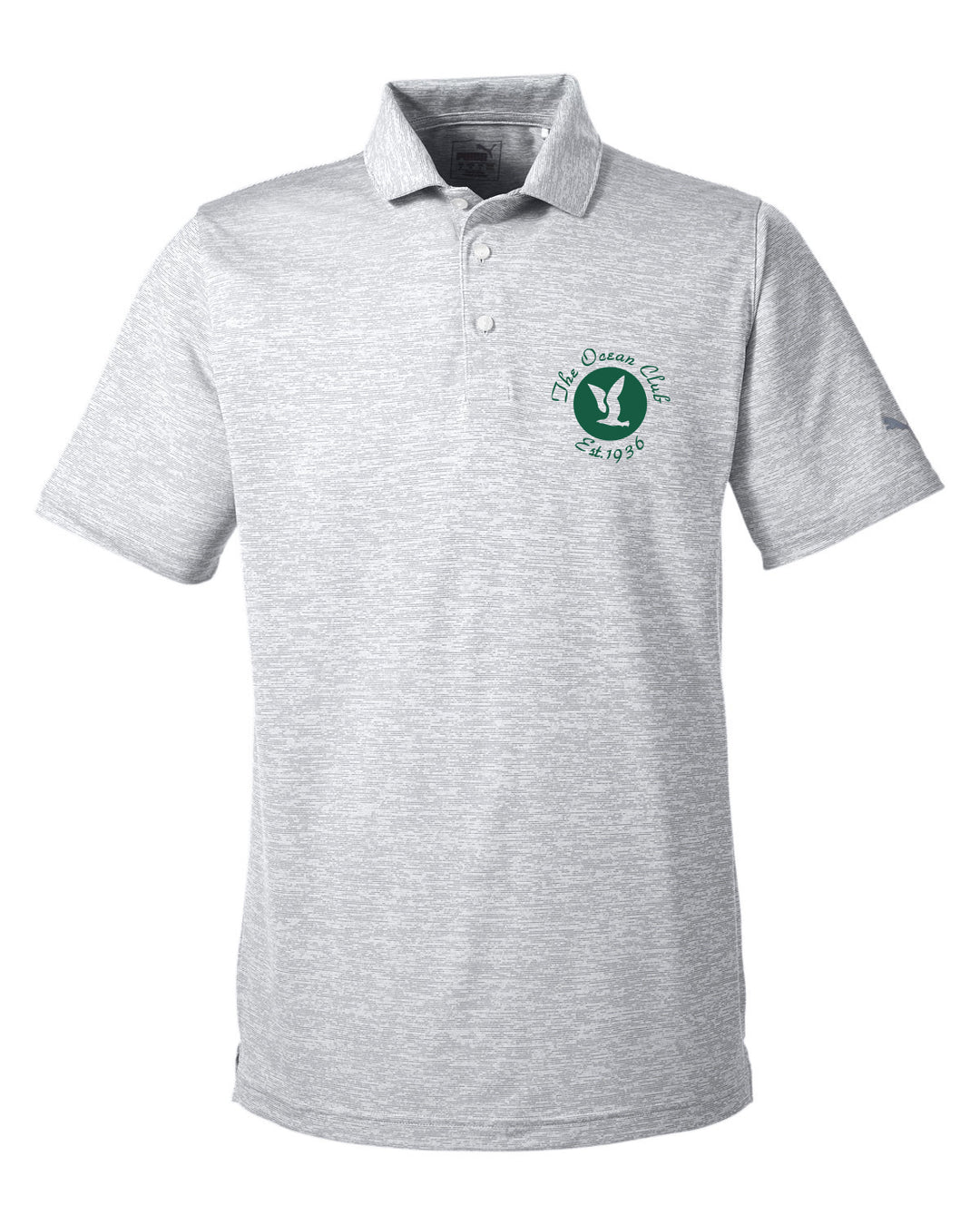 The Ocean Club Embroidered Puma Golf Men's Icon Heather Polo