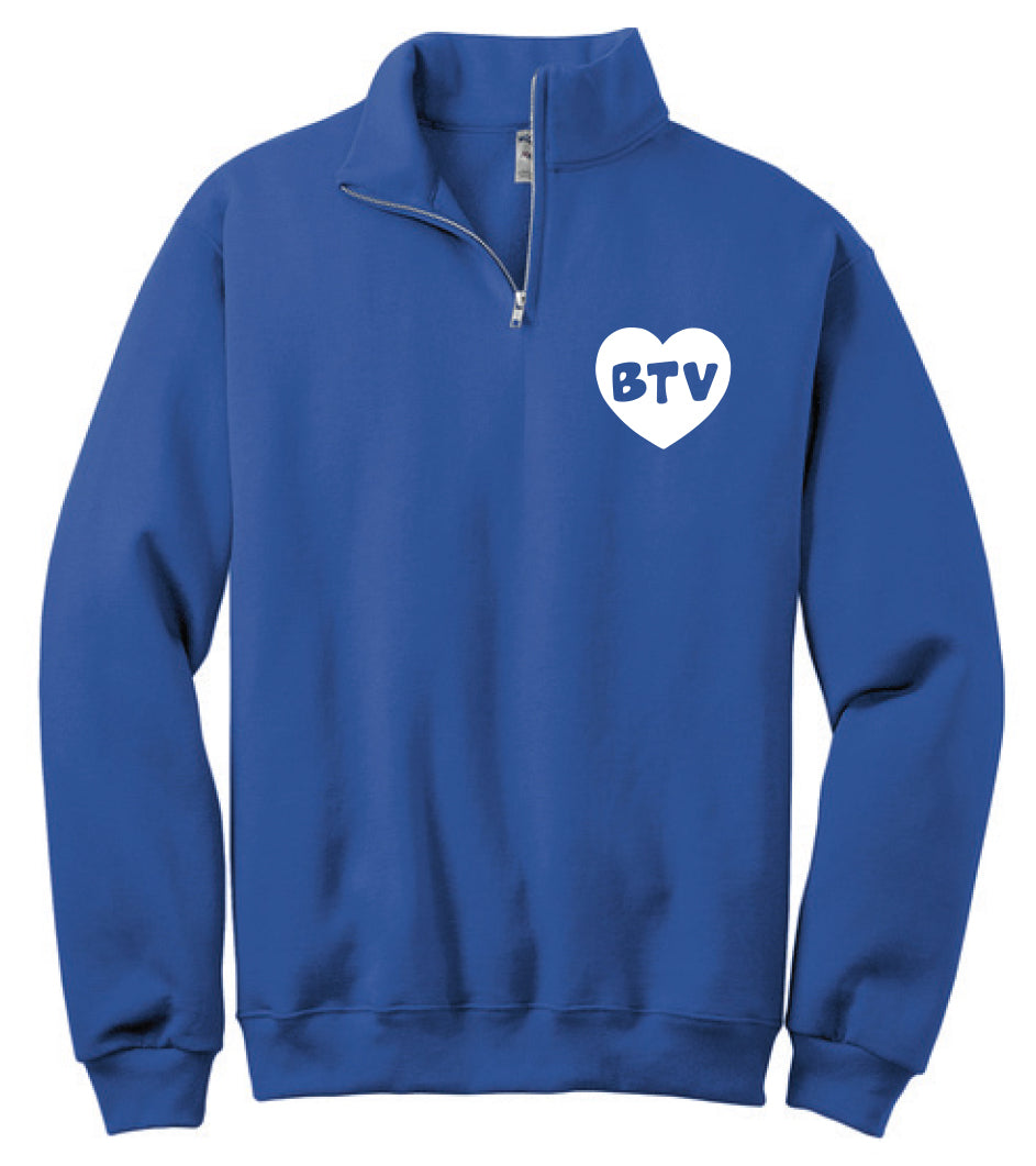 SSHS Red and Blue Heart 1/4 zip