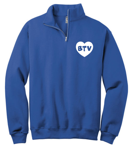 SSHS Red and Blue Heart 1/4 zip