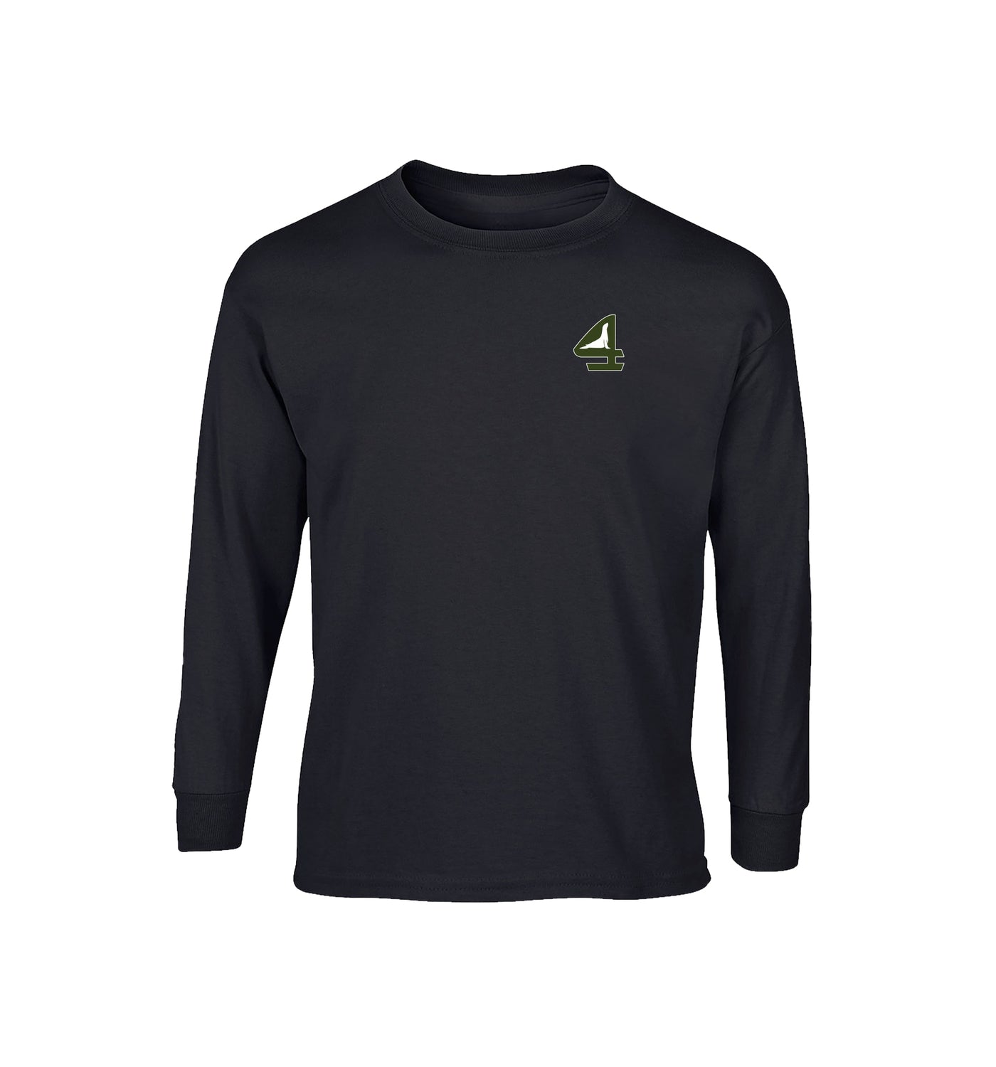 Adult Black Fighting Irish Shark Hunters Long Sleeve