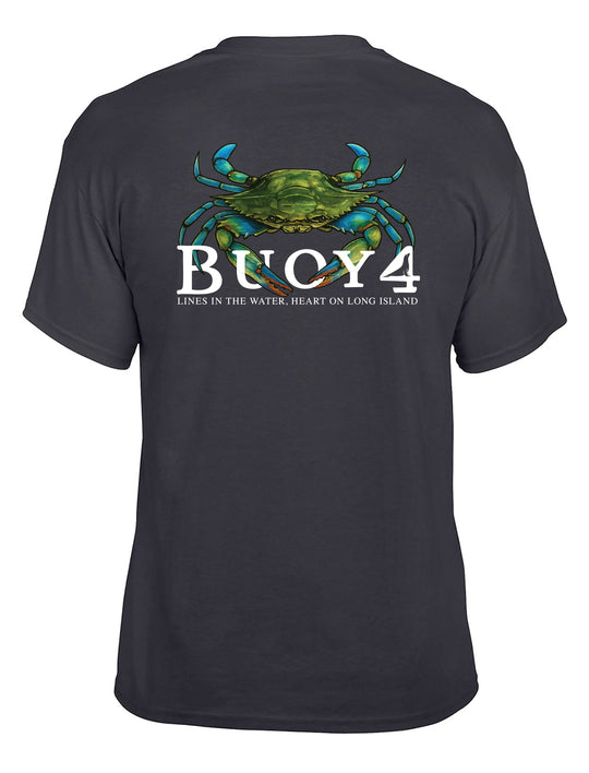 Buoy 4 Blue Claw Crab Short Sleeve Graphic Tee