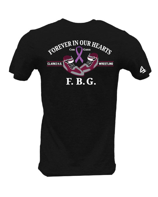 Clarke Wrestling Black Short Sleeve Tee