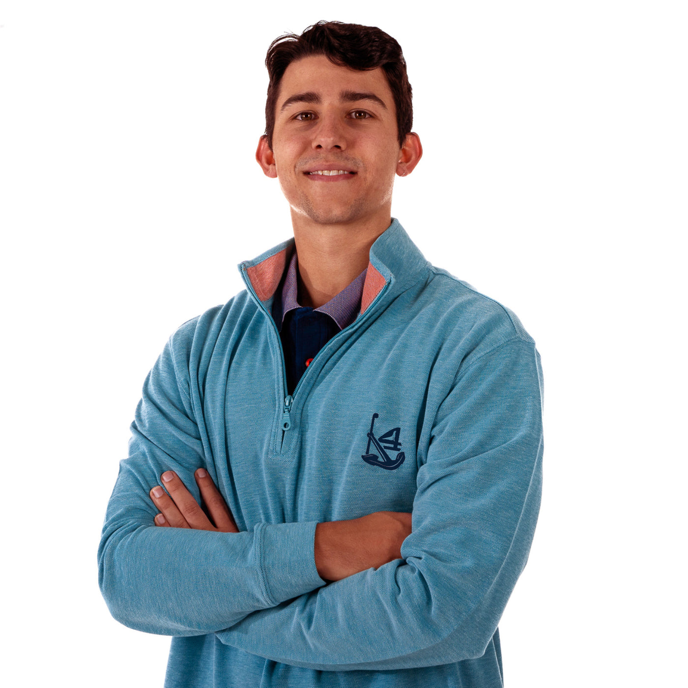 Camp Anchor 1/4 Zip - Blue