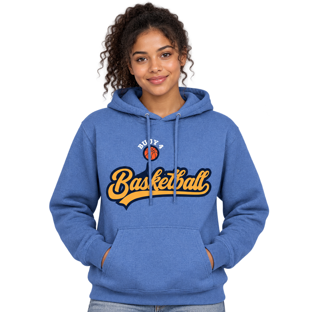 Buoy4 Orange Script Basketball Hoodie