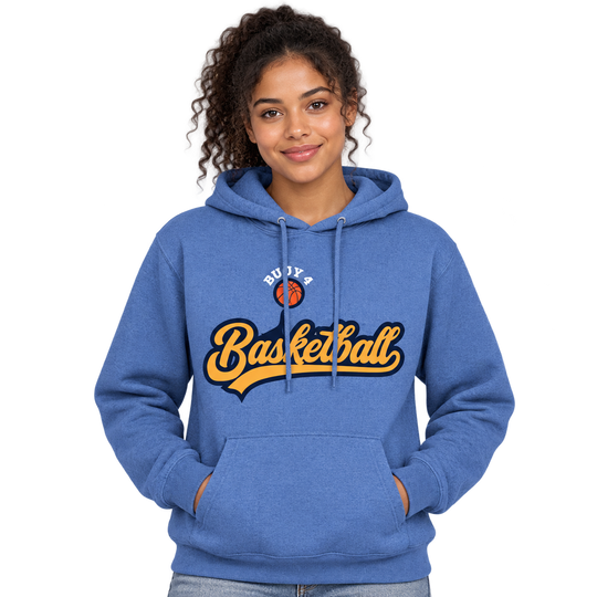 Buoy4 Orange Script Basketball Hoodie