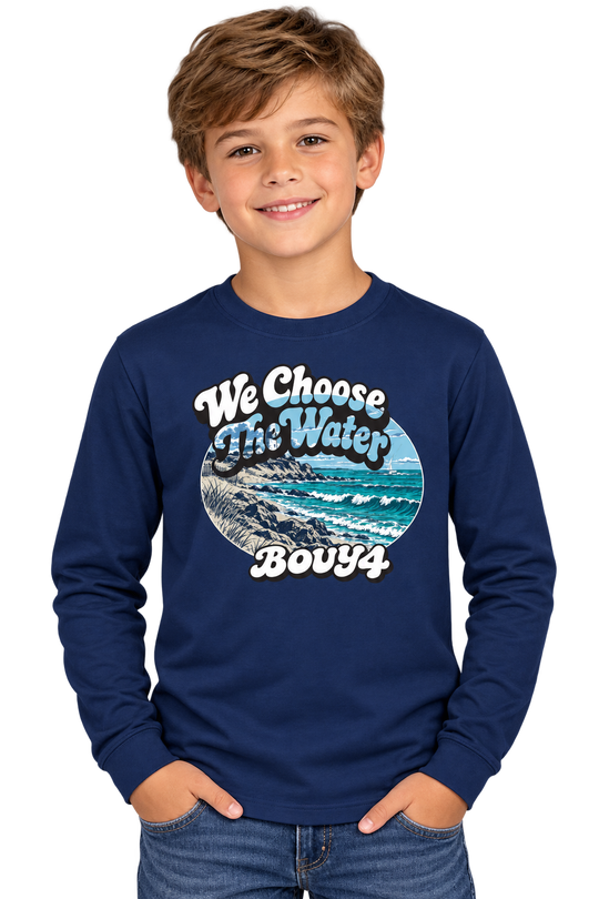 BUOY4 WE CHOOSE THE WATER BEACH LONG SLEEVE GRAPHIC TEE