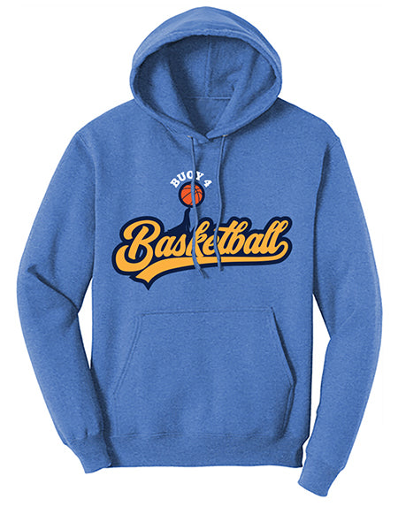 Buoy4 Orange Script Basketball Hoodie