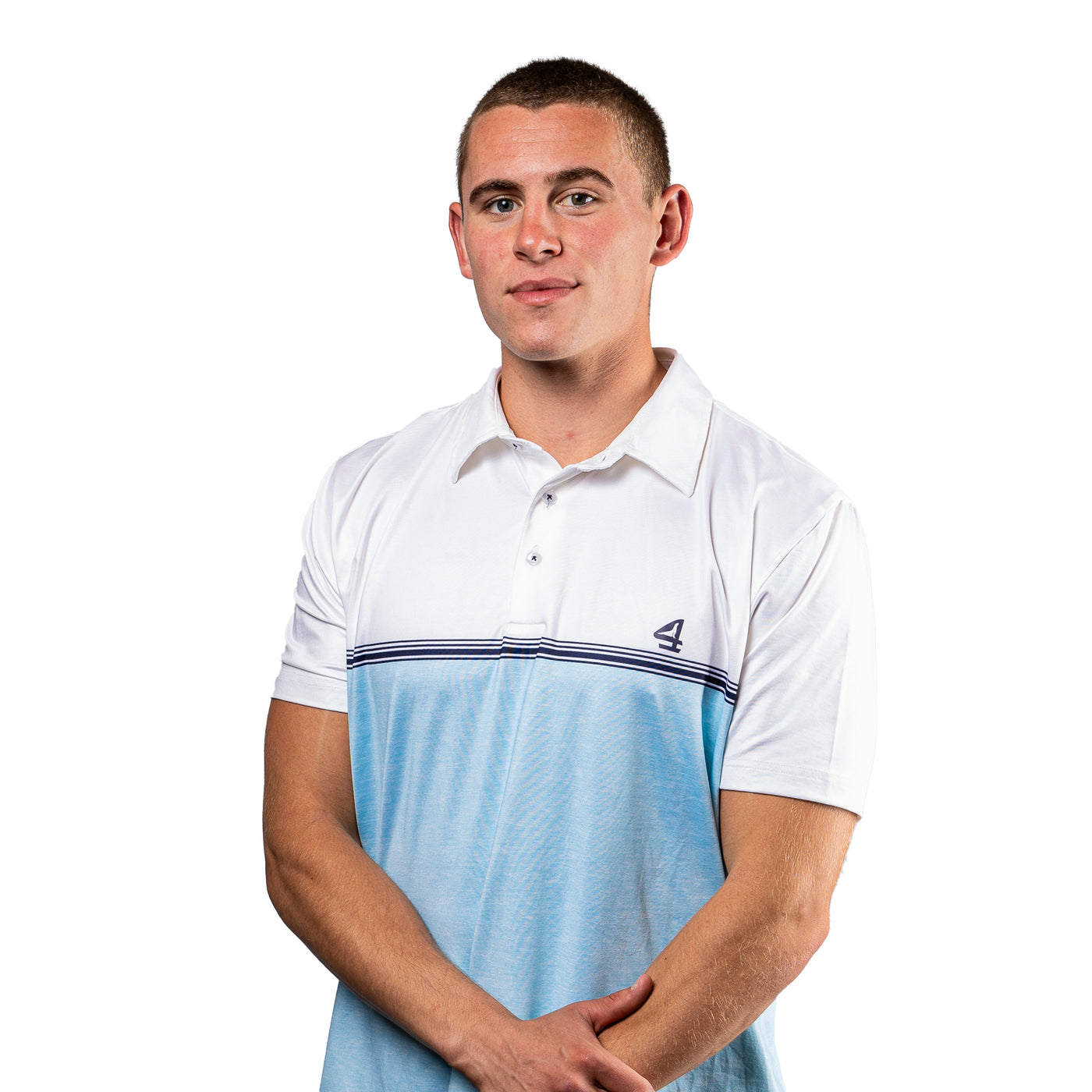 The Horizon - Adult Athletic Polo- Tropical Blue