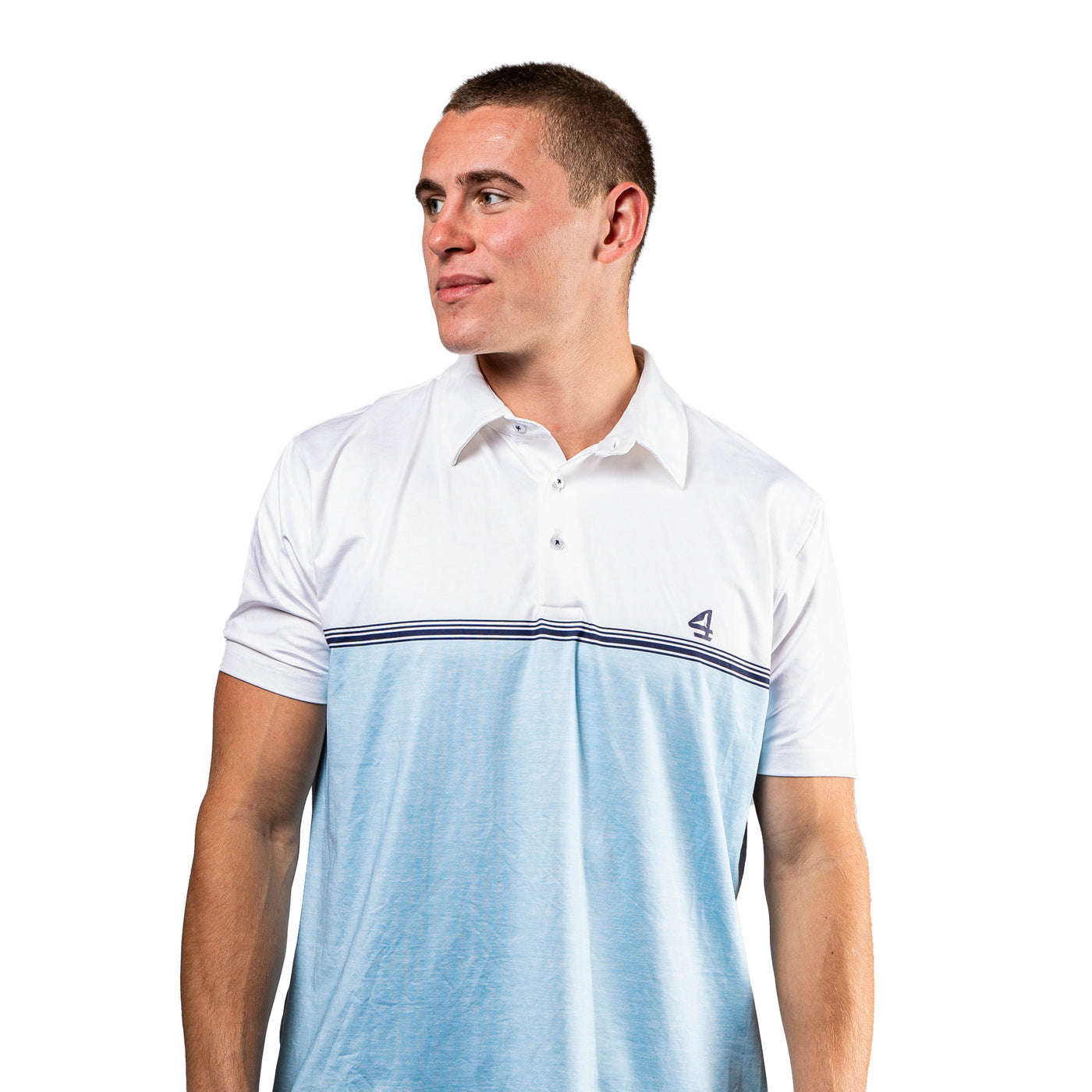 The Horizon - Adult Athletic Polo- Tropical Blue