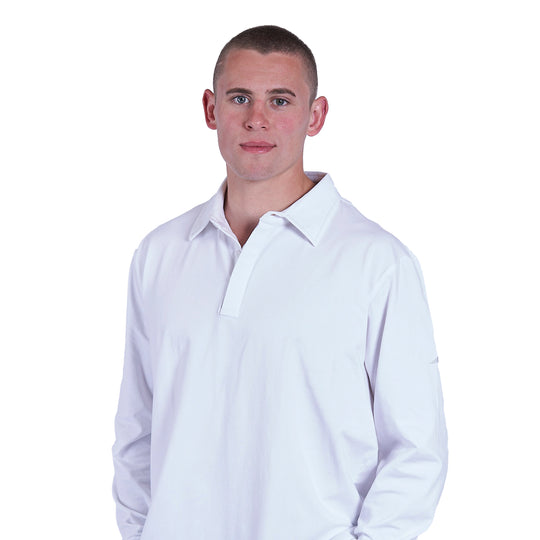 Adult Button Cuff Long Sleeve Polo