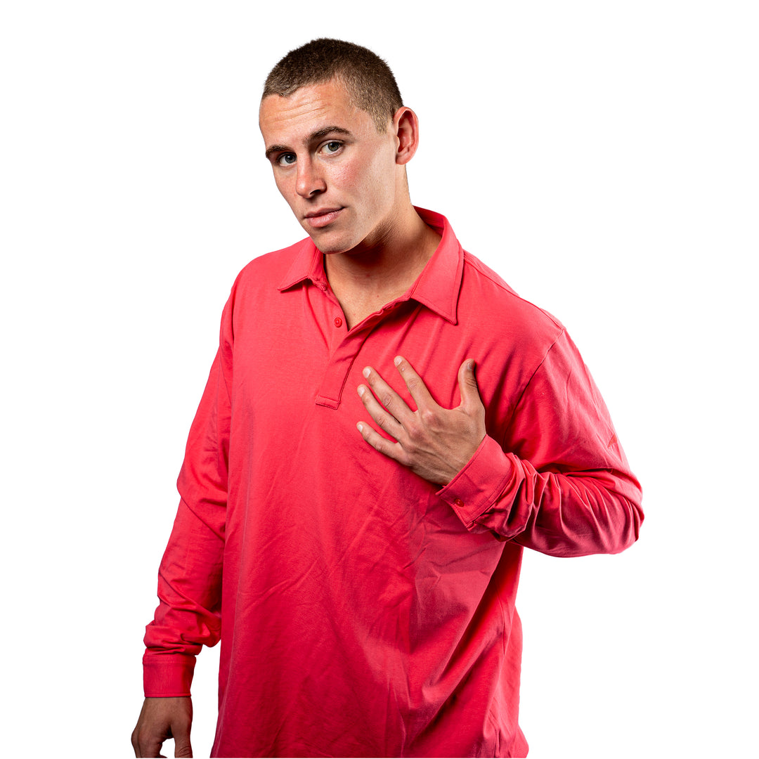 Youth Button Cuff Long Sleeve Polo