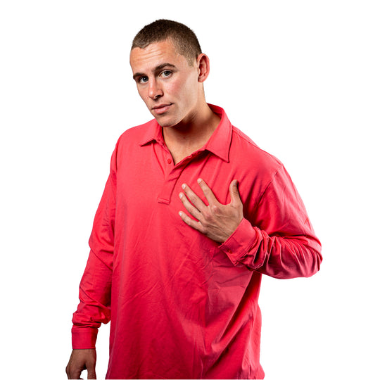 Youth Button Cuff Long Sleeve Polo