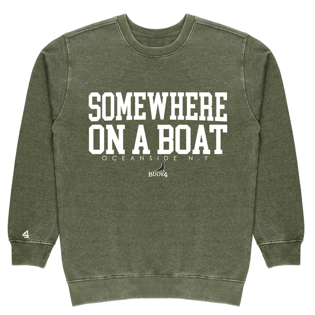 Buoy 4 somewhere on a boat Vintage Crewneck
