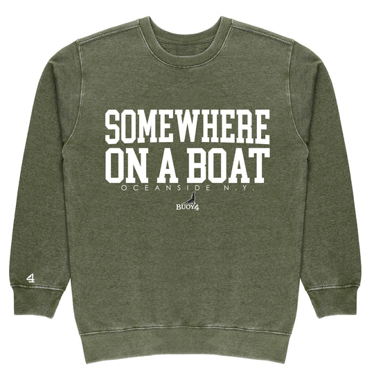 Buoy 4 somewhere on a boat Vintage Crewneck