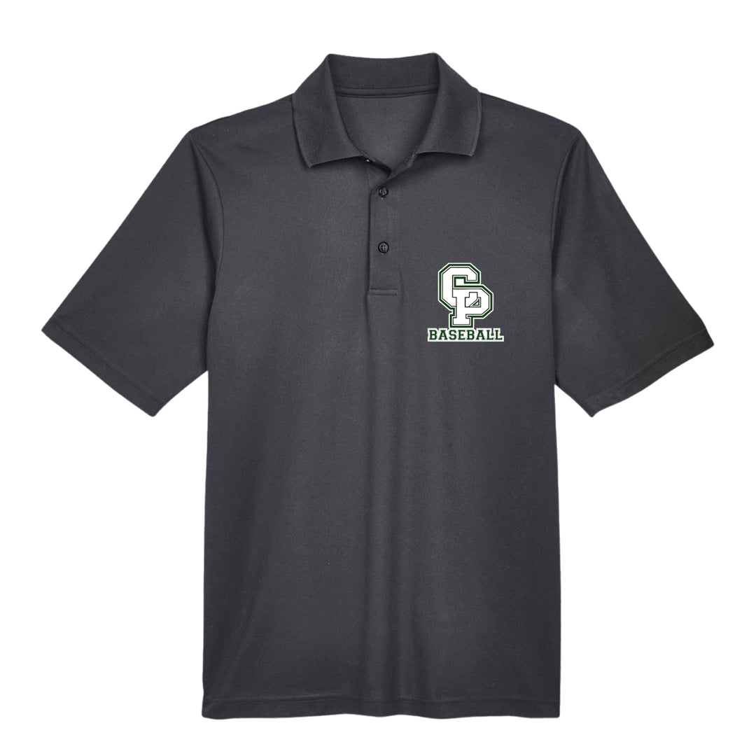 CARLE PLACE BASEBALL Embroidered Mens Performance Piqué Polo