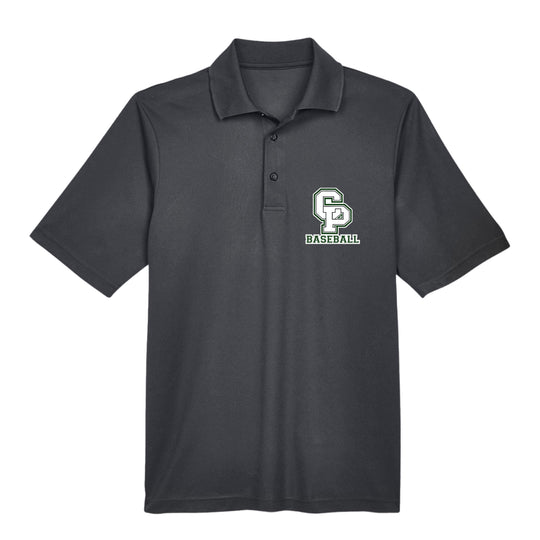 CARLE PLACE BASEBALL Embroidered Mens Performance Piqué Polo