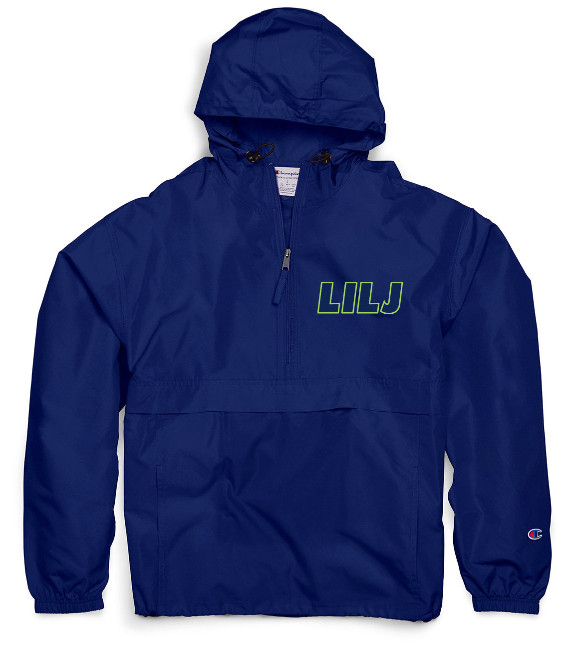 LILJ Embroidered Champion® Adult Packable Anorak Quarter-Zip Windbreaker