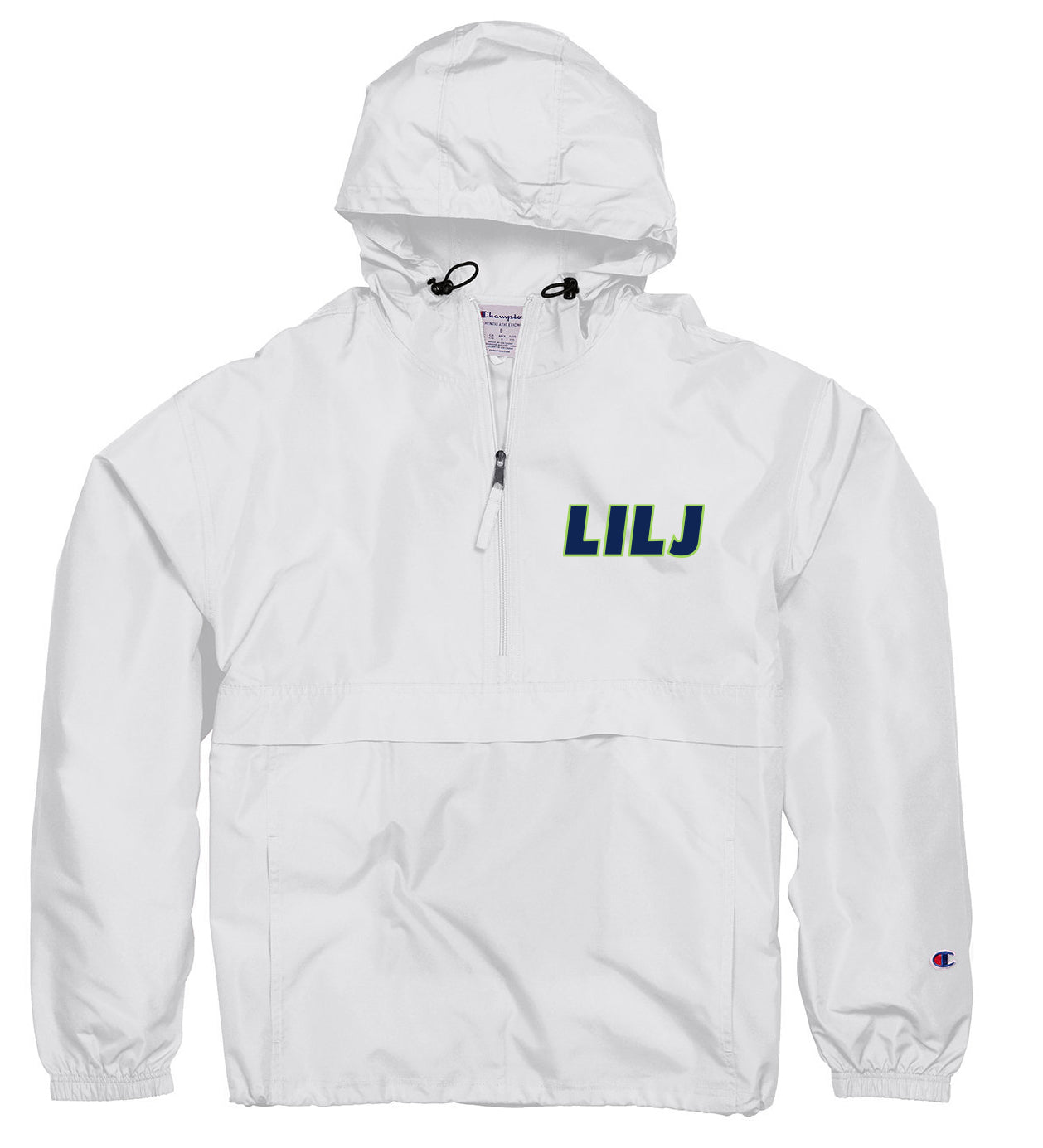 LILJ Embroidered Champion® Adult Packable Anorak Quarter-Zip Windbreaker