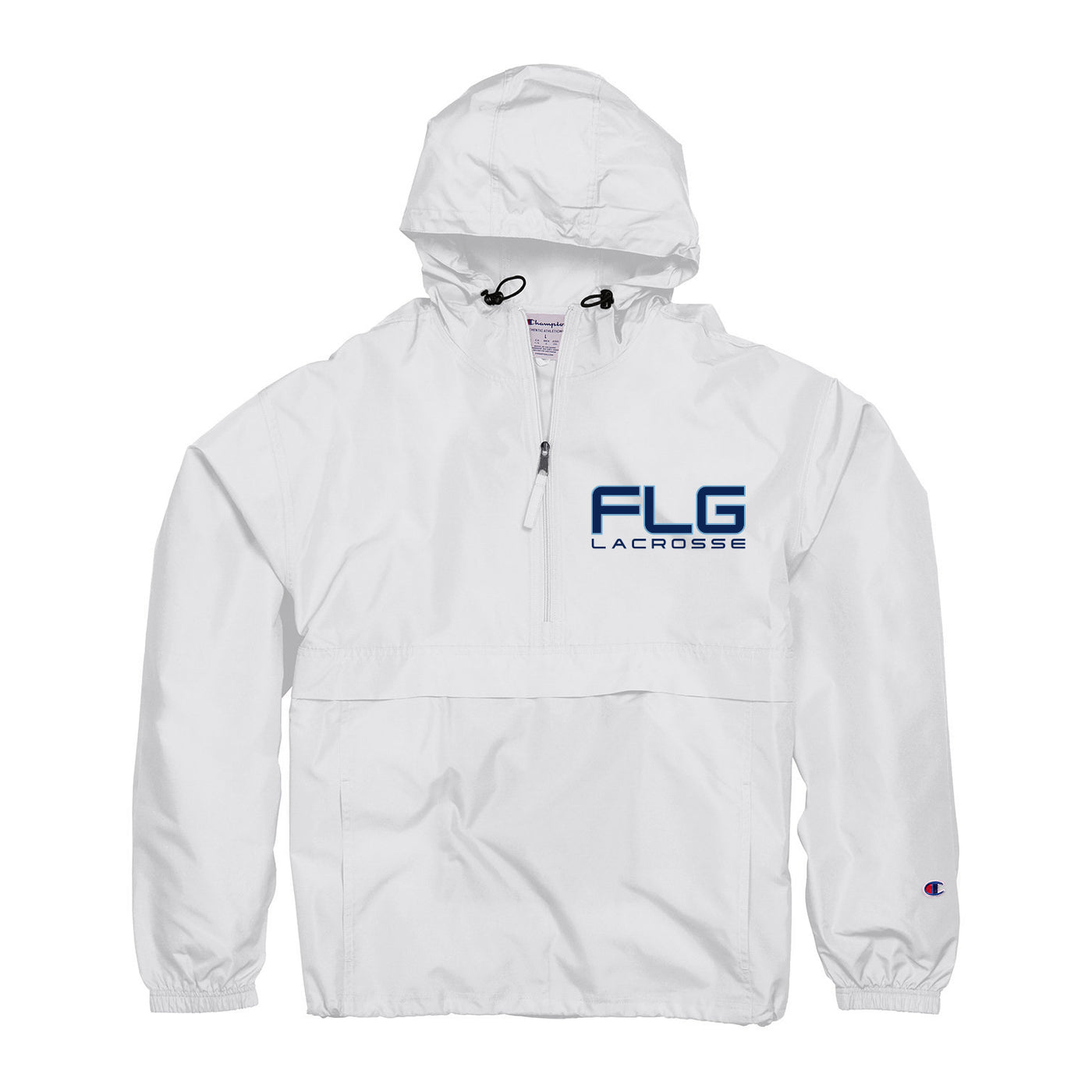 FLG Lacrosse Embroidered Champion® Adult Packable Anorak Quarter-Zip Windbreaker