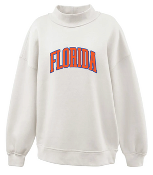 The Buoy4 College Collection Cream Printed Mockneck