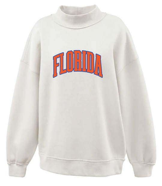 The Buoy4 College Collection Cream Printed Mockneck