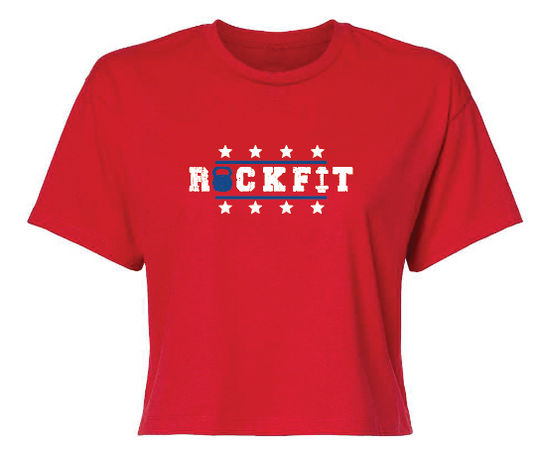 Crossfit the Rock ROCKFIT Racerback Cropped tees