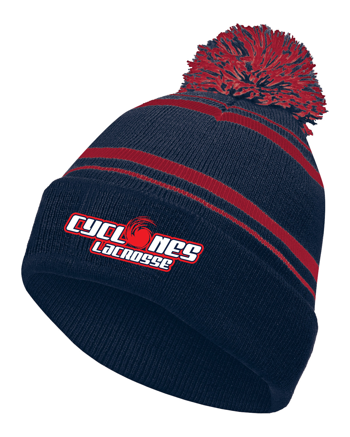 South Side Cyclones Lacrosse Pom Pom Beanie