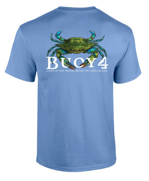 Buoy4 Blue Claw Crab Short Sleeve Graphic Tee