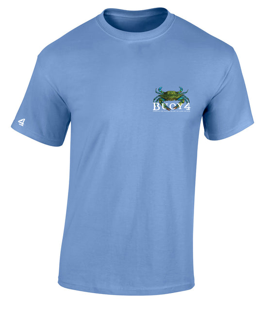 Buoy 4 Blue Claw Crab Short Sleeve Graphic Tee