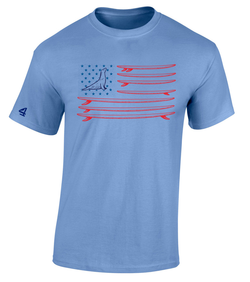 Buoy 4 Seal Surfer Flag Short Sleeve Graphic Tee