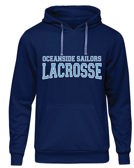 Oceanside Lacrosse OCEANSIDE SAILORS Name on Bottom Back Hoodie