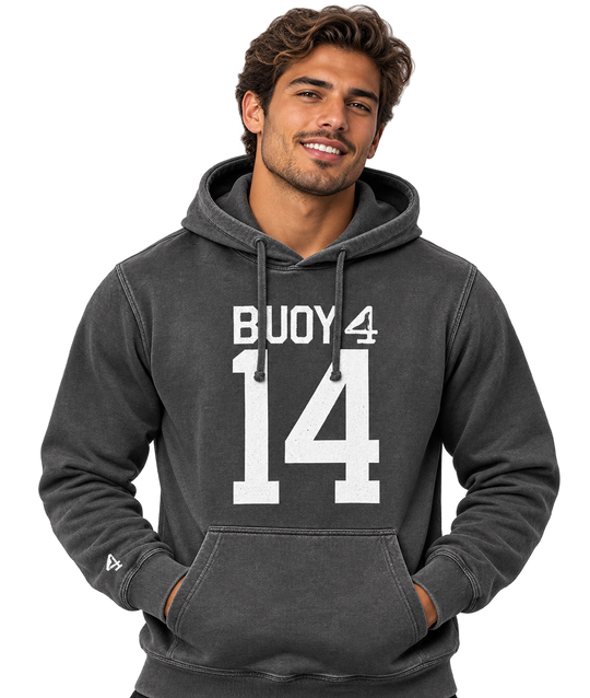 Buoy4 Atheltics Football #14 Vintage Hoodie