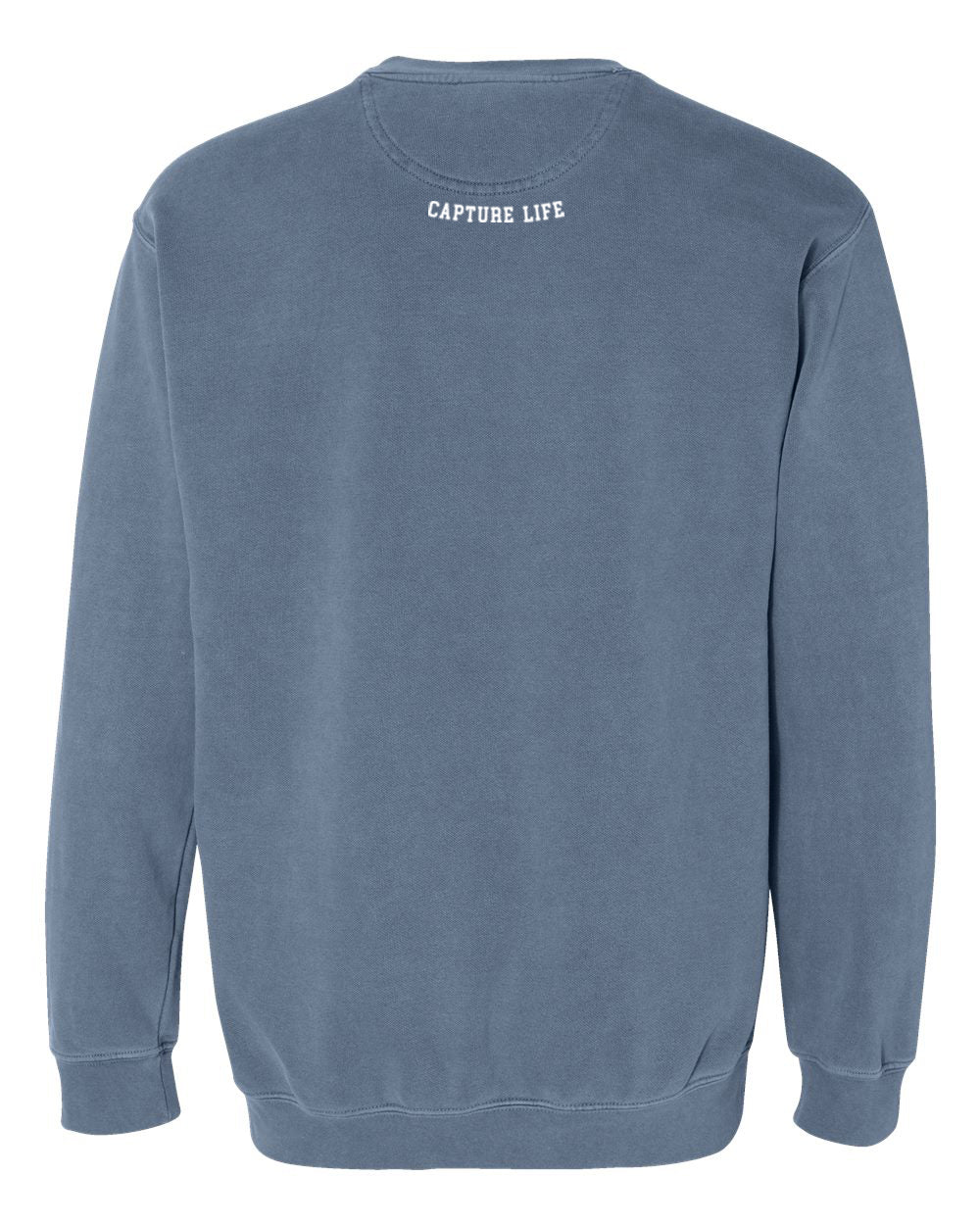 Capture Life Crewneck Sweatshirt Front  Puff Embroidery / Back Printed