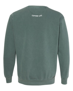 Capture Life Crewneck Sweatshirt Front  Puff Embroidery / Back Printed