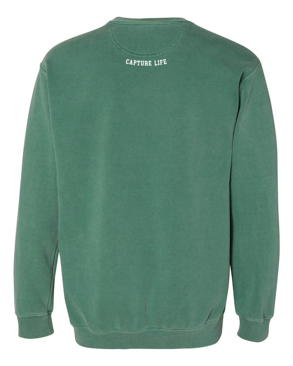 Capture Life Crewneck Sweatshirt Front  Puff Embroidery / Back Printed