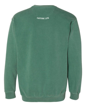 Capture Life Crewneck Sweatshirt Front  Puff Embroidery / Back Printed