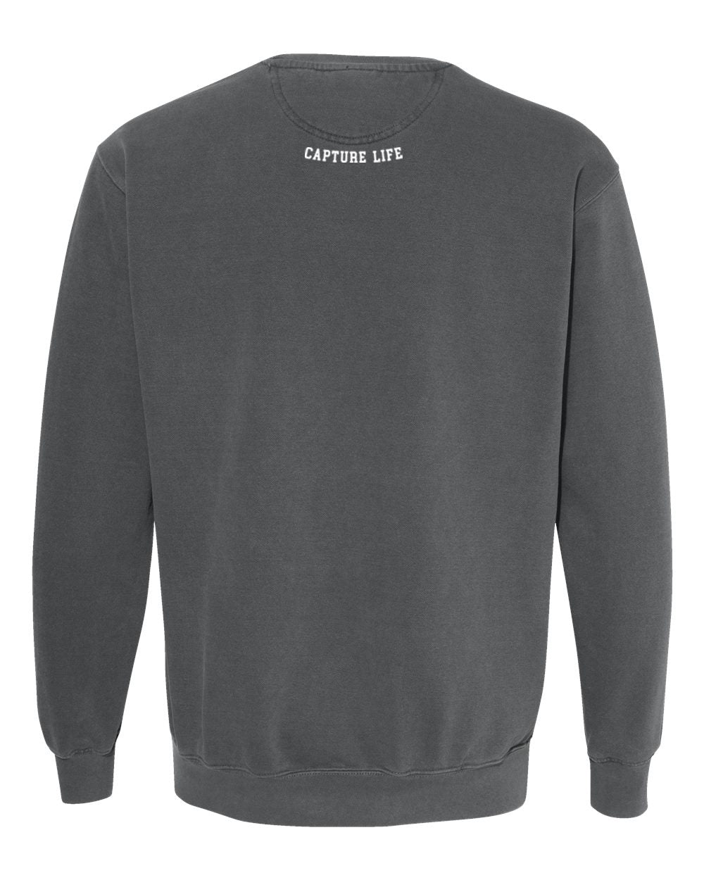 Capture Life Crewneck Sweatshirt Front  Puff Embroidery / Back Printed