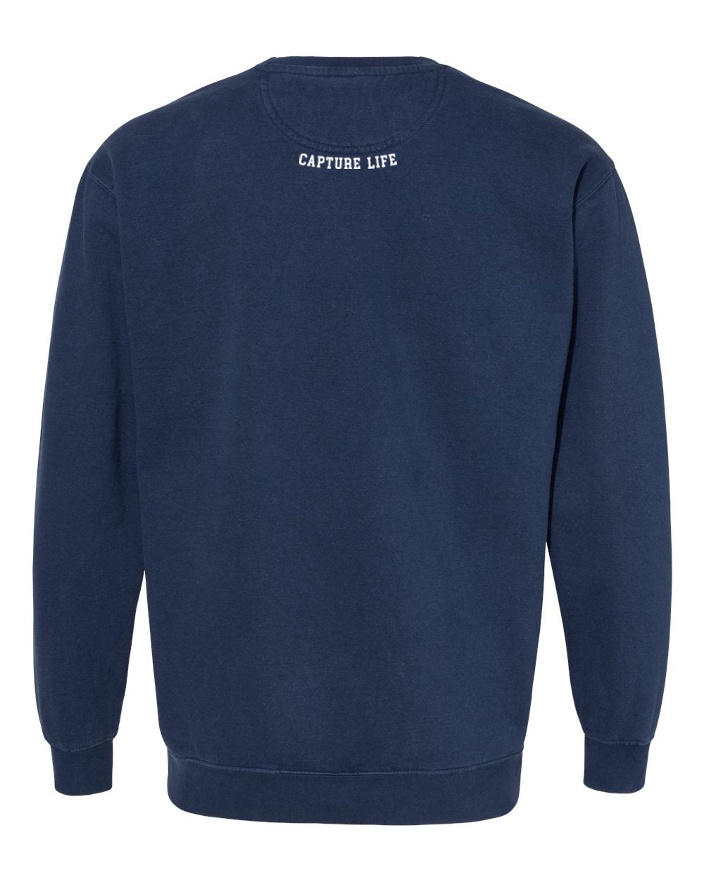 Capture Life Crewneck Sweatshirt Front  Puff Embroidery / Back Printed