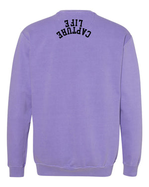 Capture Life Crewneck Sweatshirt Front  Puff Embroidery / Back Printed