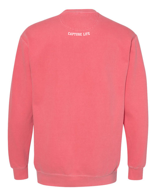 Capture Life Crewneck Sweatshirt Front  Puff Embroidery / Back Printed