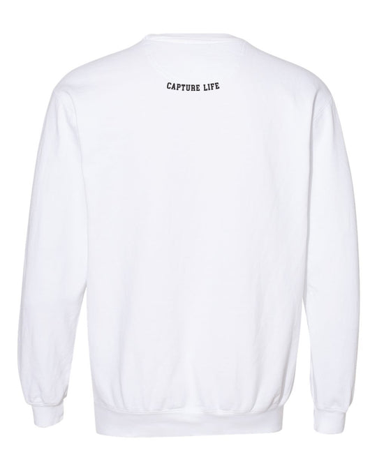 Capture Life Crewneck Sweatshirt Front  Puff Embroidery / Back Printed