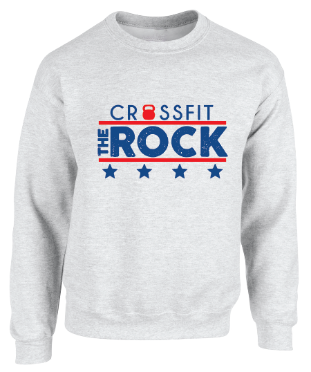Crossfit the Rock Embroidered Logo Crewneck